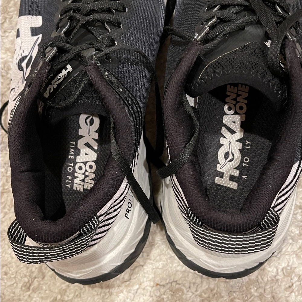 Hoka One One Sneaker Carbon X Size 7 Athletic Running Shoes - Picture 6 of 9